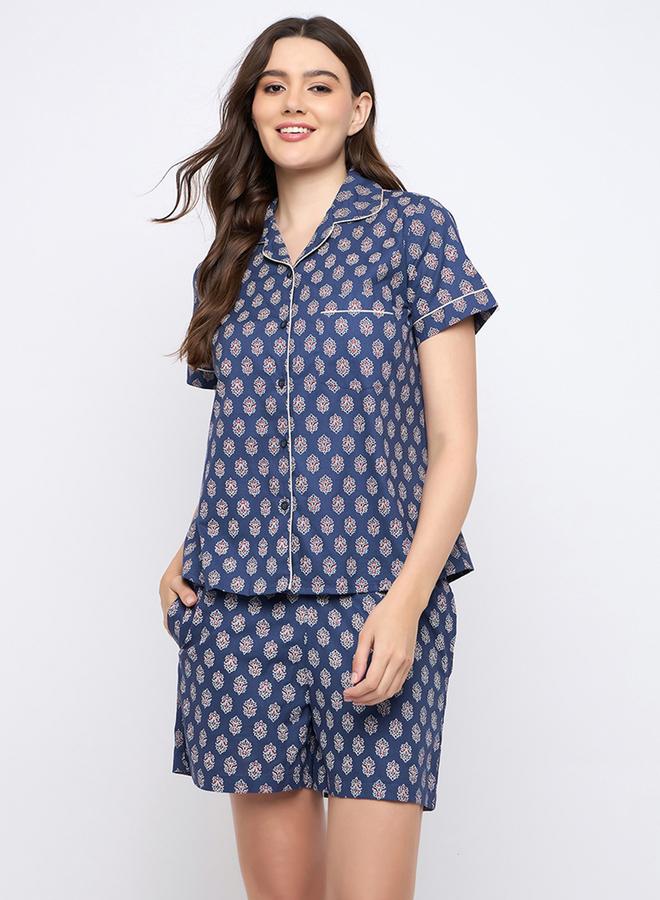 كلوفيا طقم قميص وشورت بطبعة زهور من كلوفيا - Image 3