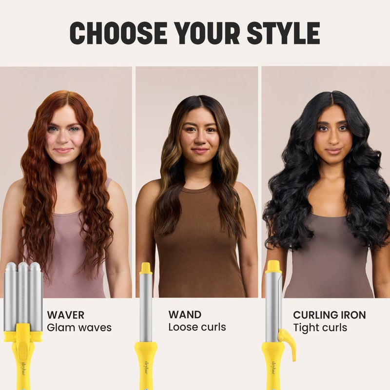 Drybar The Mixologist Interchangeable Styling Iron â€“ One Tool, Three Styles â€“ Reduces Frizz, Adds Shine â€“ Curling Iron â€“ Hair Curling Wand - Image 3