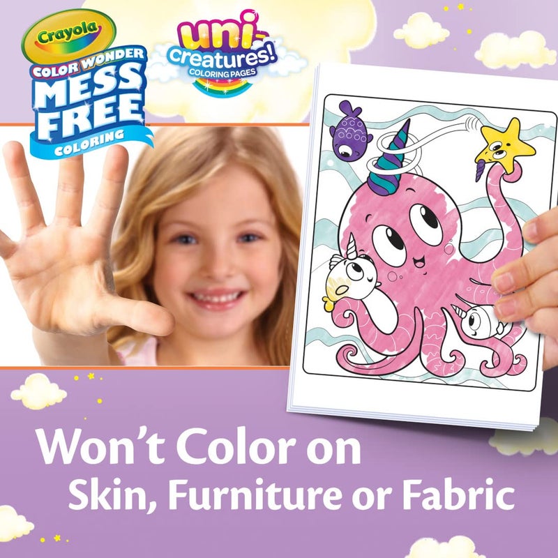 Crayola Color Wonder Unicreatures, Unicorn Mess Free Coloring Pages & Markers, Gift for Kids, Ages 3, 4, 5, 6, - Image 4