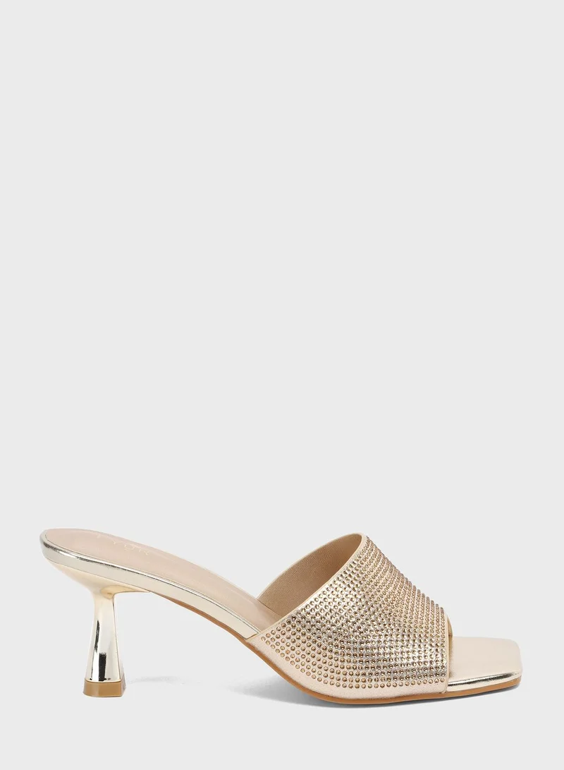 FYOR One Strap Mid Heel Sandals
