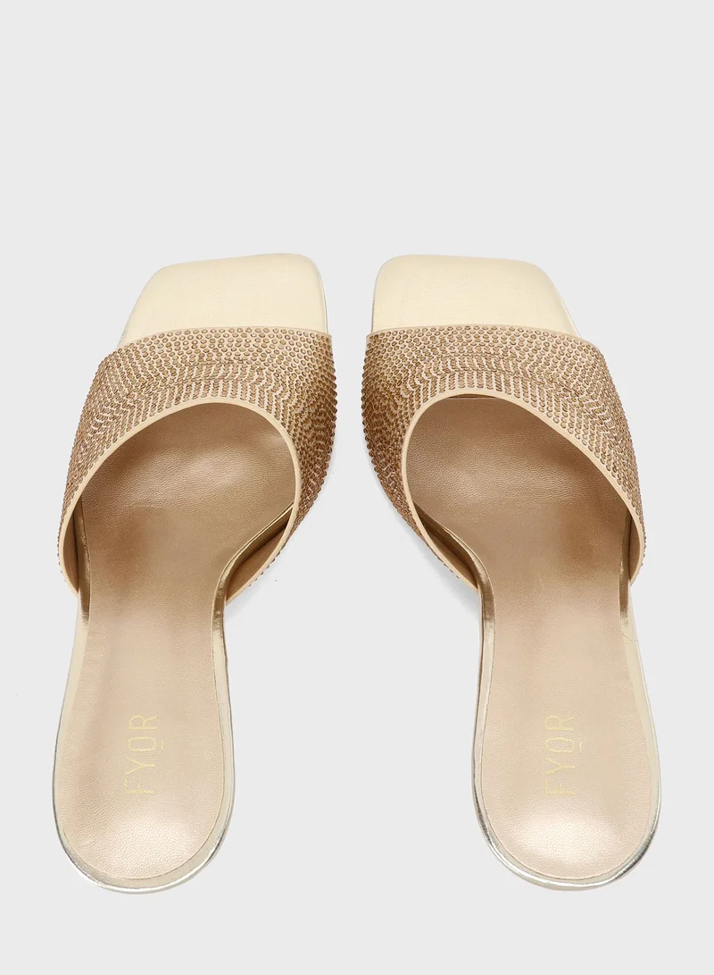 FYOR One Strap Mid Heel Sandals