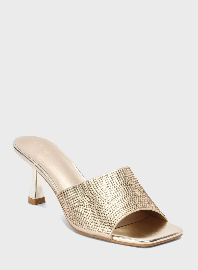 FYOR One Strap Mid Heel Sandals
