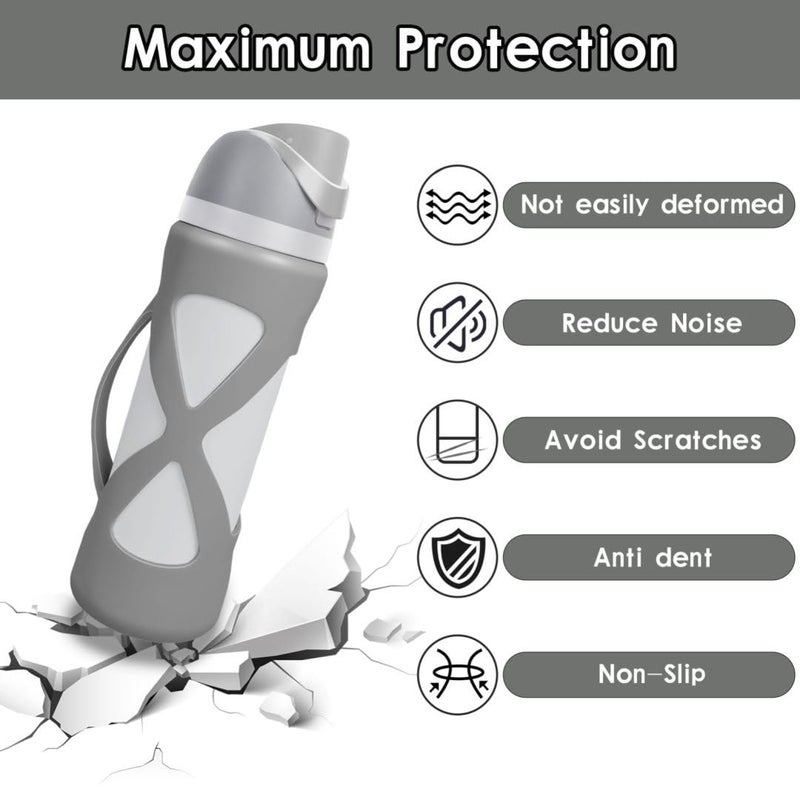 BKBY Silicone Boot with Handle Compatible with Owala 24 oz, Full Protective Anti Scratch & Reduce Dent Sleeve Cover, All-Round Wrap Protector Compatible with FreeSip Water Bottles - Image 3