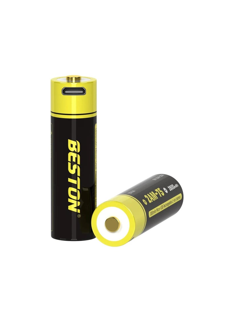 BESTON Beston Rechargeable AA Battery 1.5V Micro USB - Pack of 2 - Image 3