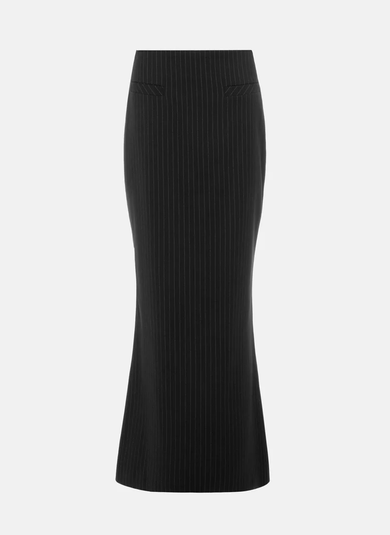 Lichi Maxi skirt with fine stripes