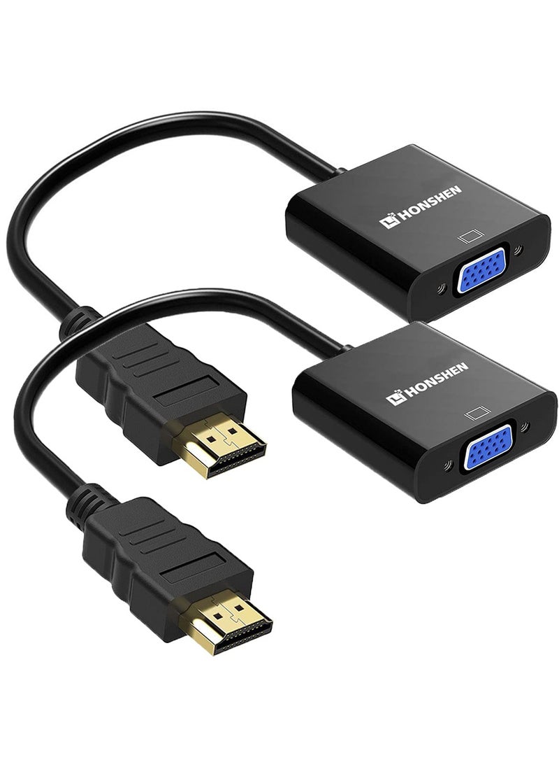 HONSHEN HDMI to VGA2PackHONSHEN GoldPlated HDMI Male to VGA Female Converter Adapter for ComputerDesktopPCLaptopHDTVMonitorProjectorChromebookRaspberry PiRokuXbox 