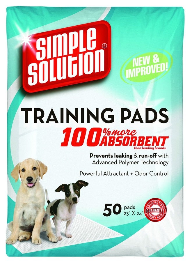 Simple Solution Training Puppy Pads | 6 Layer Dog Pee Pads, Absorbs Up to 6 Cups of Liquid | 28x30 Inches, 50 Count