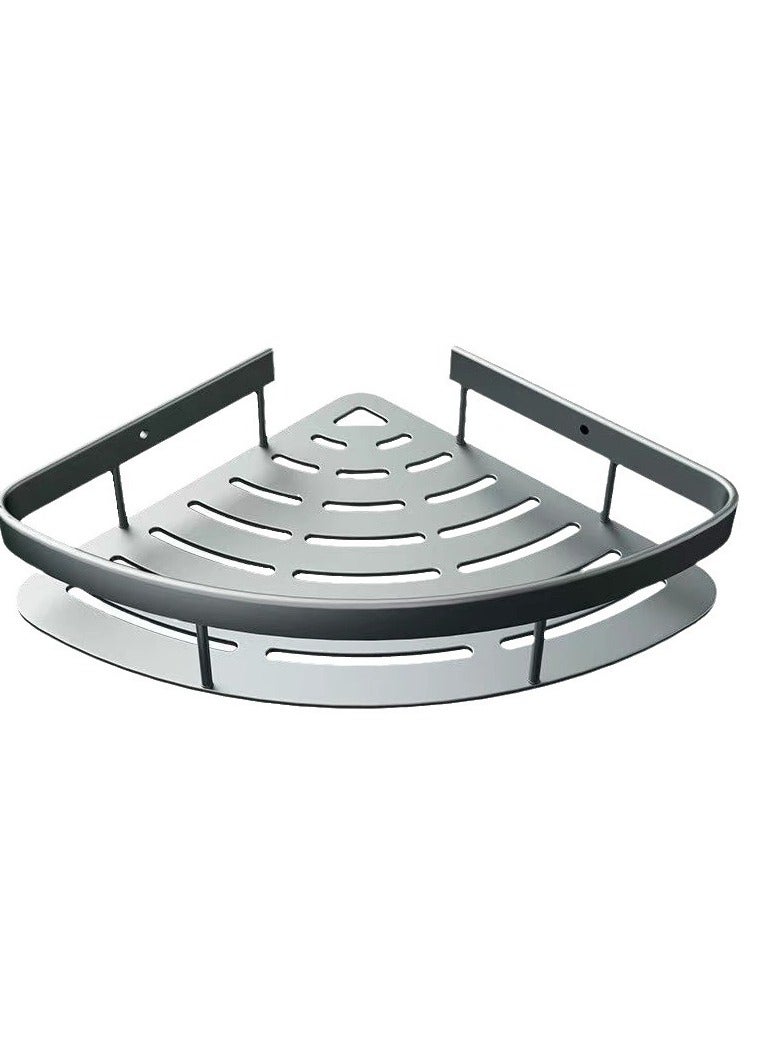 Shower Caddy Corner, Bathroom Corner Shower Shelfs, Adhesive Wall Mounted Shower Caddy with 4 Movable Hooks, Rustproof Stainless Steel Bathroom Shower Organizer, No Drilling Wall Mount 2-Pack - Image 2