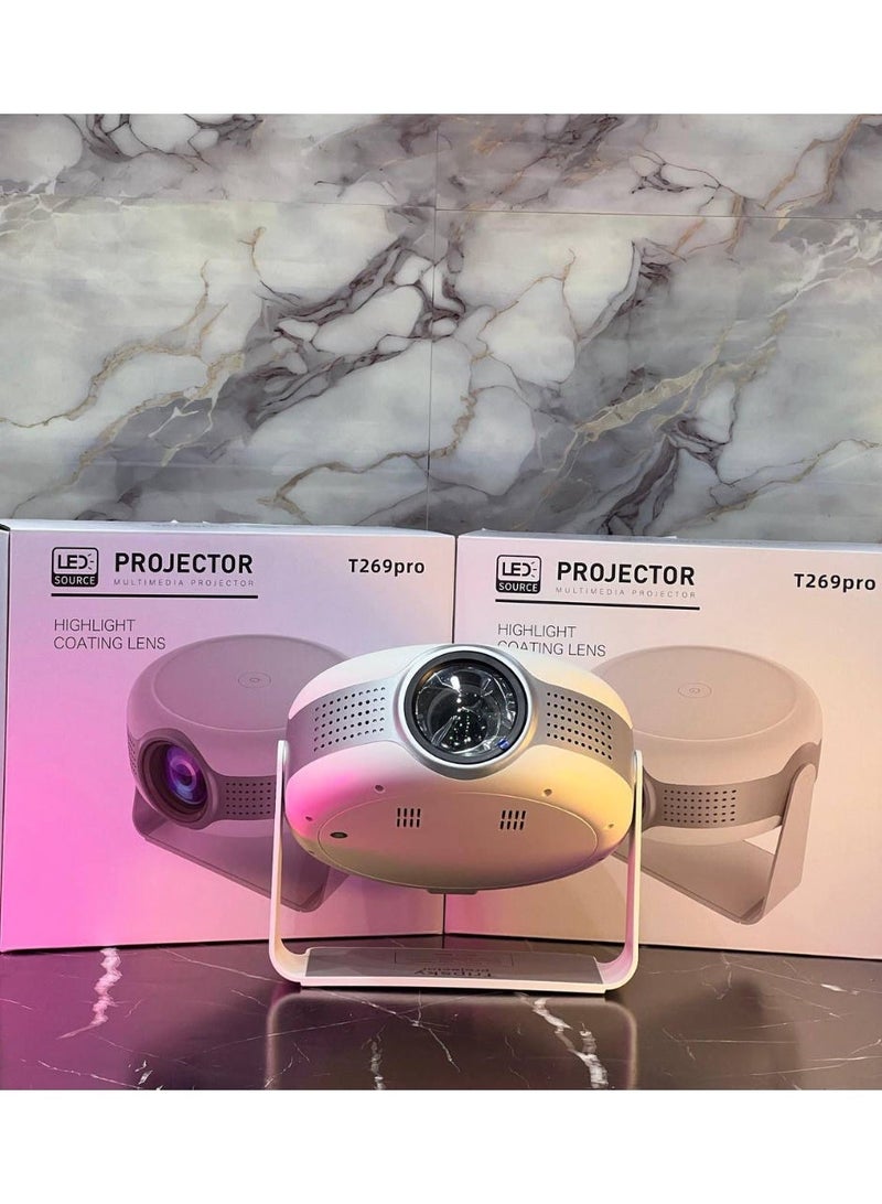 Tripsky T269 Pro Smart Portable Projector – Android 12, 720P LED, 4K Support, Built-In Speakers - Image 3