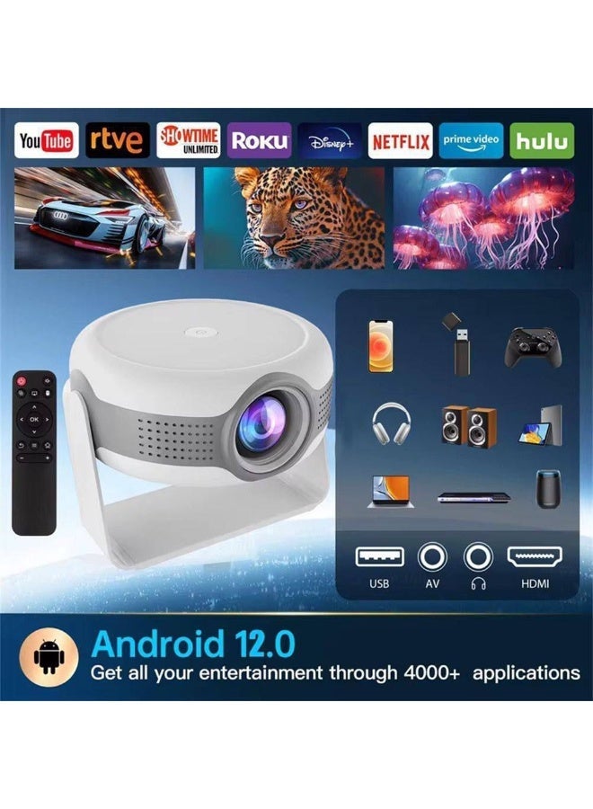 Tripsky T269 Pro Smart Portable Projector – Android 12, 720P LED, 4K Support, Built-In Speakers - Image 2