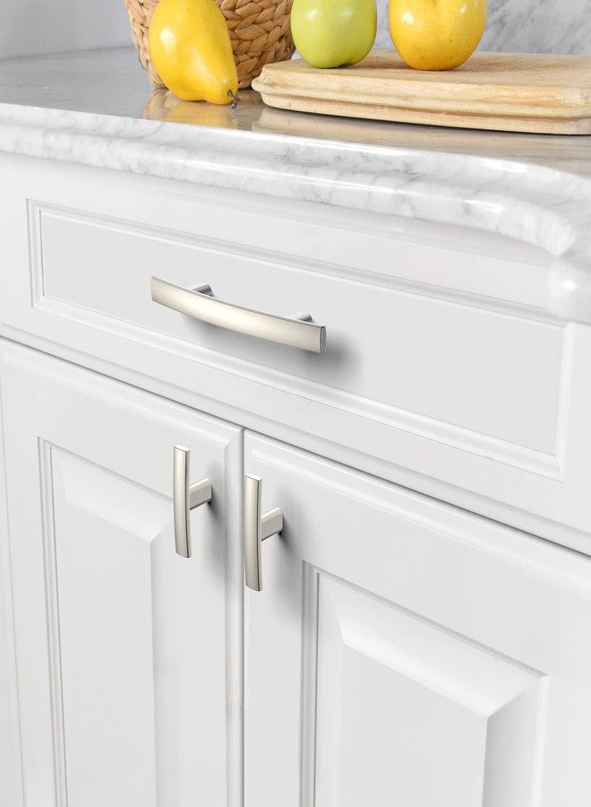 Amerdeco 10 Pack Brushed Satin Nickel Cabinet Knobs Single Hole Cabinet Handles 2 Inch Solid Zinc Alloy Cupboard Drawer Knobs Kitchen Cabinet Knobs T Bar Hardware ZH0003BSNK - Image 4