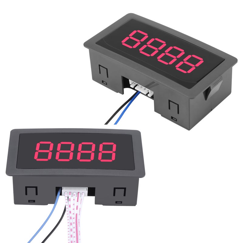 DC LED Digital Display 4 Digit 0-9999 Up/Down Plus/Minus Panel Counter Meter Blue - Image 3