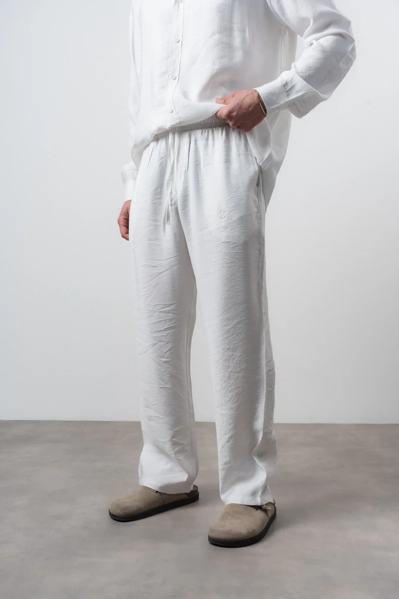 RESPIRE Men's RS Modal Baggy Pants White