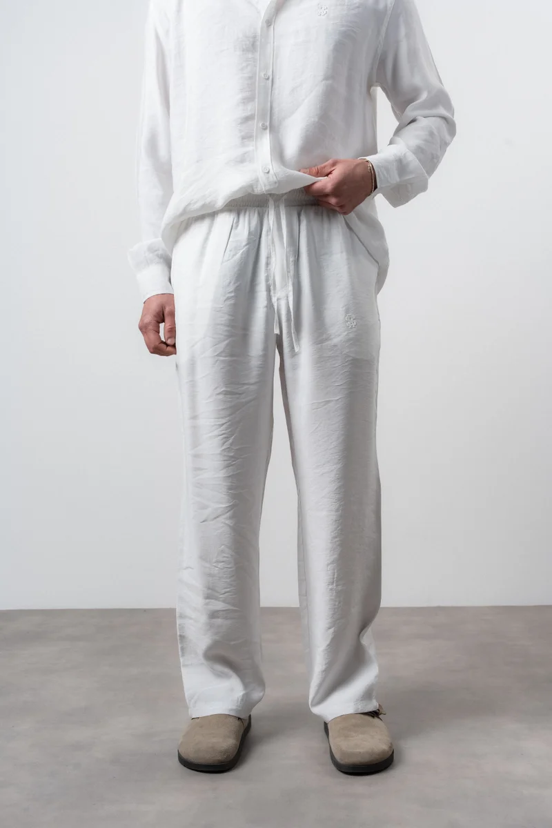 RESPIRE Men's RS Modal Baggy Pants White