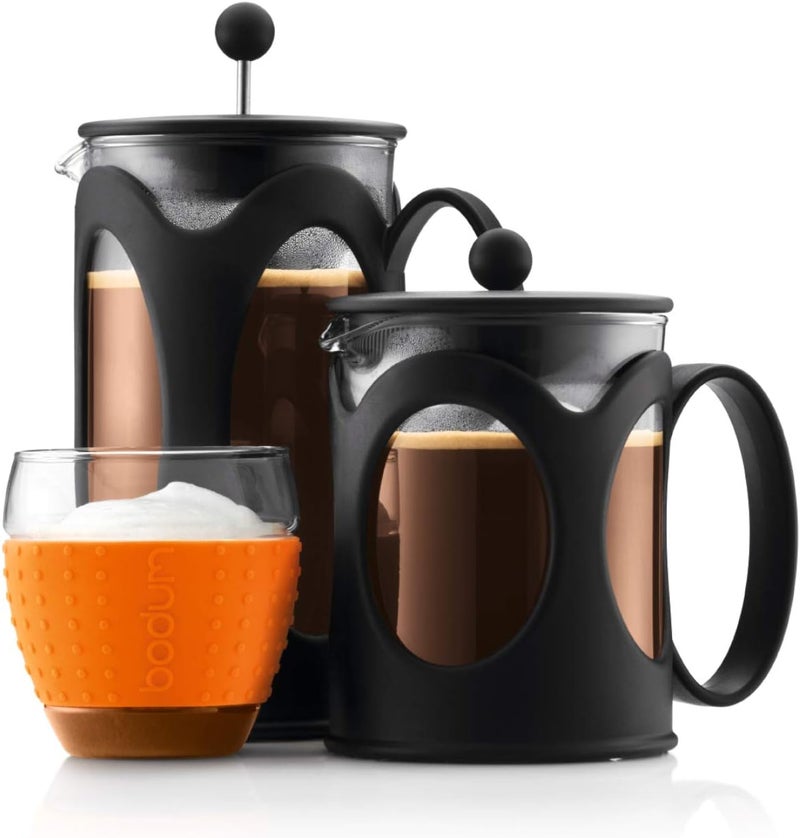 bodum Kenya French Press Coffee Maker 4 Cup, BD-10683-01, Black, 0.5 litre, Glass/Plastic - Image 2