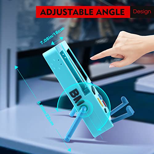 GRAPMKTG Charging Stand for Nintendo Switch OLED Accessories Portable Dock Compatible Cute Holder Playstand Video Game Room Decor Protector Gift Men Women Kids Boys Girls Adults Pink - Image 2