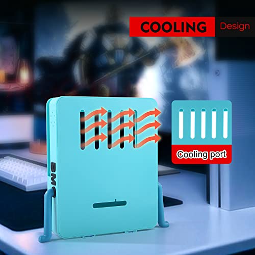 GRAPMKTG Charging Stand for Nintendo Switch OLED Accessories Portable Dock Compatible Cute Holder Playstand Video Game Room Decor Protector Gift Men Women Kids Boys Girls Adults Pink - Image 3