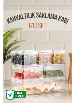 Nandy Home طقم حاويات تخزين الإفطار الشفافة 6 قطع  - Image 1