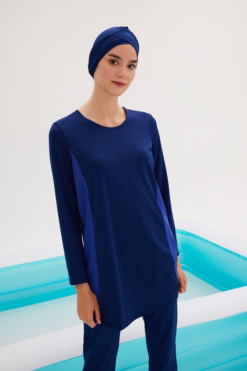 DeFacto Blue Woman Regular Fit 3 piece Burkini Casual - Image 2