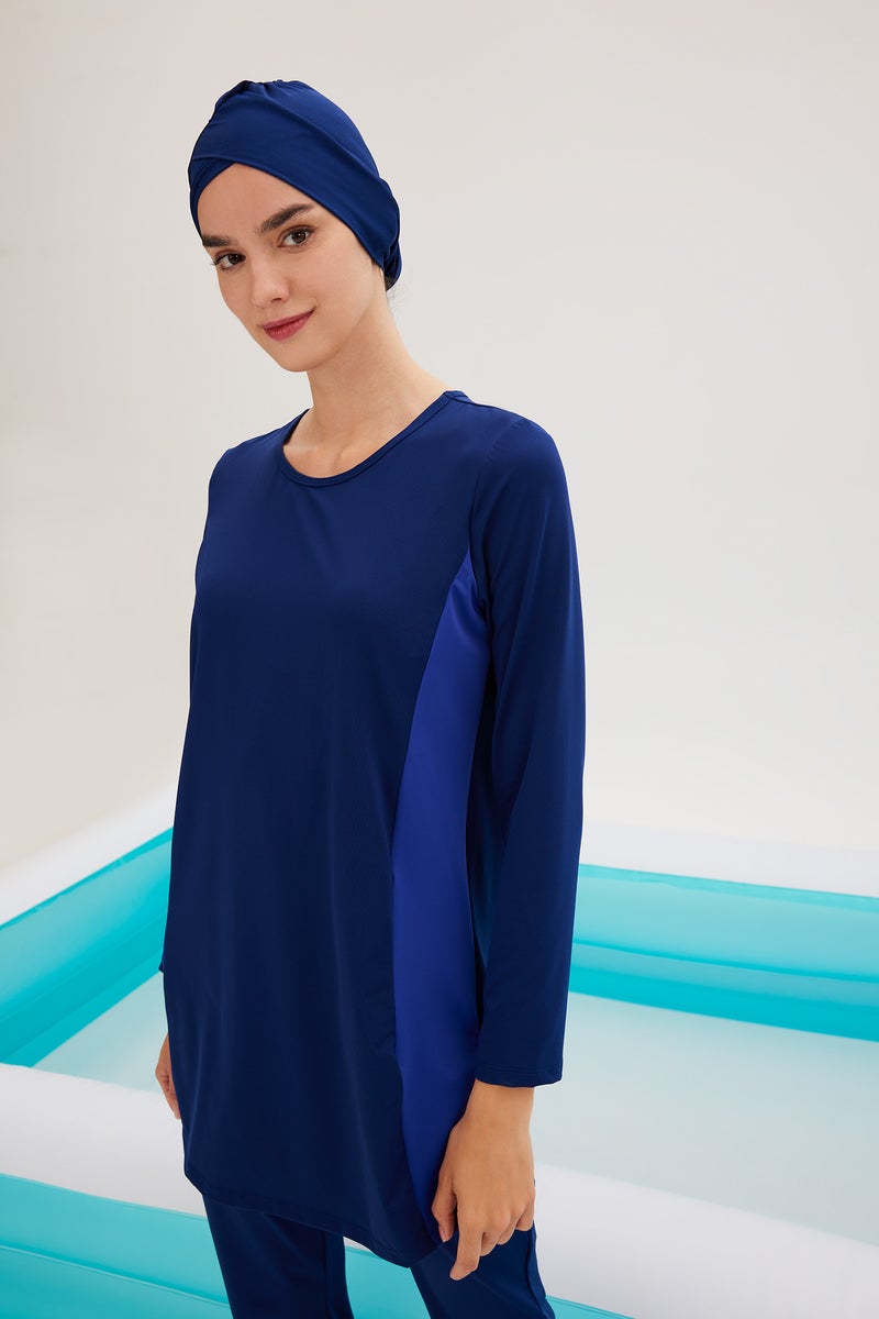 DeFacto Blue Woman Regular Fit 3 piece Burkini Casual - Image 3