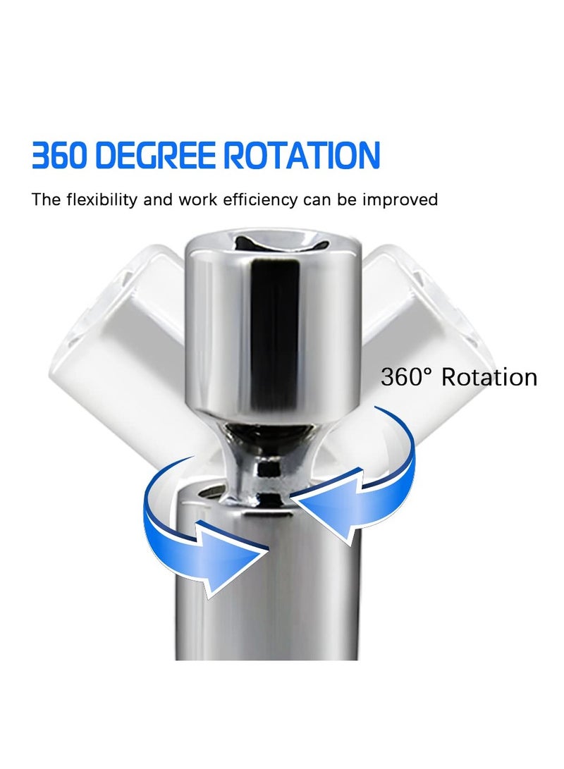 SYOSI Spark Plug Socket Set 14mm  16mm, Magnetic Swivel Thin Wall Tool, 3/8 Inch Drive, 12-Point Spark Plug Removal, Compatible with BMW, MINI, Car, Motorcycle, SUV, Nissan, and More - Image 4