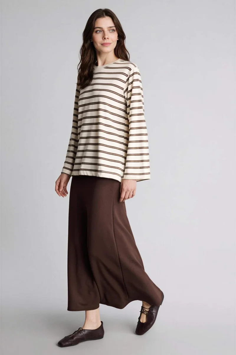 ديفاكتو A Cut modal Knitted Skirt