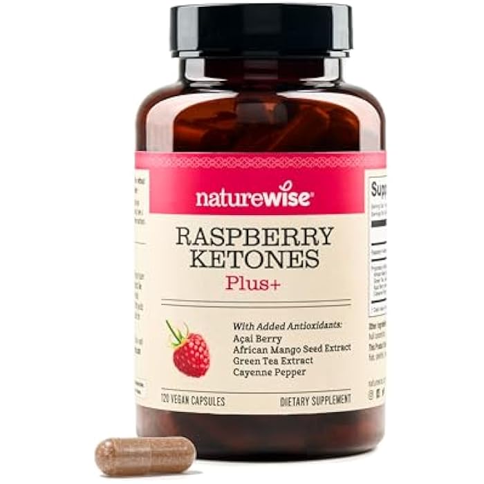 NatureWise Raspberry Ketones Plus - w/ Green Tea Extract, Cayenne Pepper, & Acai Berry - Supports Antioxidant Health, Energy Levels, Weight Goals - Vegan & Gluten-Free - 120 Capsules[120-Day Supply] - Image 1