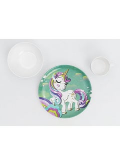 Bright Designs Kids 3 pieces Melamine Set Unicorn K4 