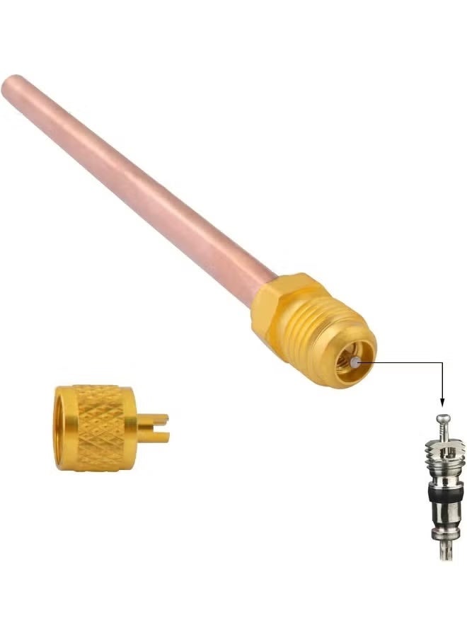 melfi Charging Pin Valve 1/4" Universal Fit For Air Conditioners And Coolers Hvac Access Port For Easy Refrigerant Charging (5 Pcs) - Image 3