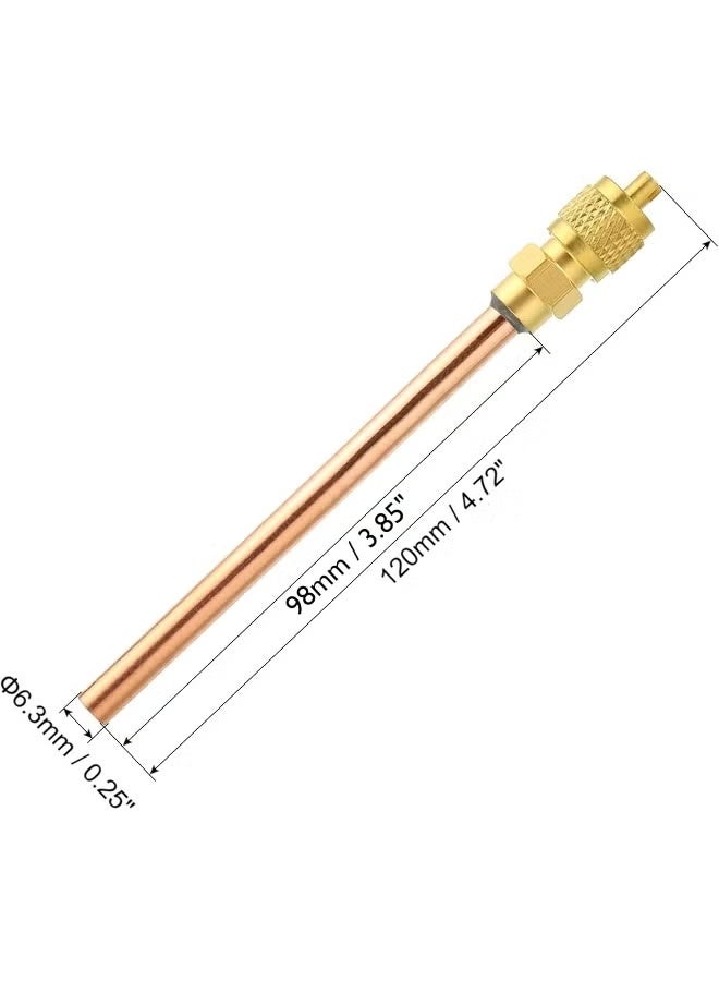melfi Charging Pin Valve 1/4" Universal Fit For Air Conditioners And Coolers Hvac Access Port For Easy Refrigerant Charging (5 Pcs) - Image 4