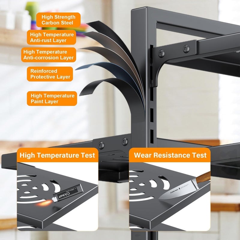 Exrp Heavy Duty Pots and Pans Organizer under Cabinet, 7-Tier Adjustable Pan Organizer Rack for Kitchen Cabinet Organizers and Storage - Image 4