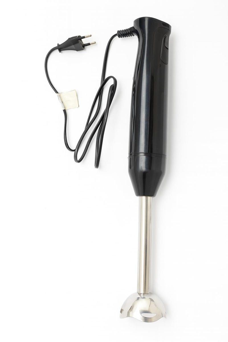Hand Blender (Black Electric Hand Blender Long Handle Together One Button 400W)