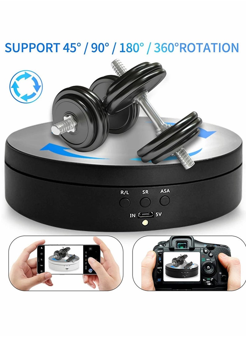 KASTWAVE - Rotating Display Stand, 360 Degree Motorized Rotating Turntable Display Stand with USB Power Cable for Photography Products and Shows, Jewelry Panoramic Display, Max Load 6.6Lb Video Show (PVC Mirror) - Image 1