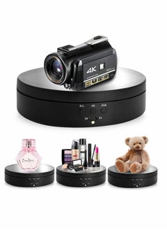 Rotating Display Stand, 360 Degree Motorized Rotating Turntable Display Stand with USB Power Cable for Photography Products and Shows, Jewelry Panoramic Display, Max Load 6.6Lb Video Show (PVC Mirror)