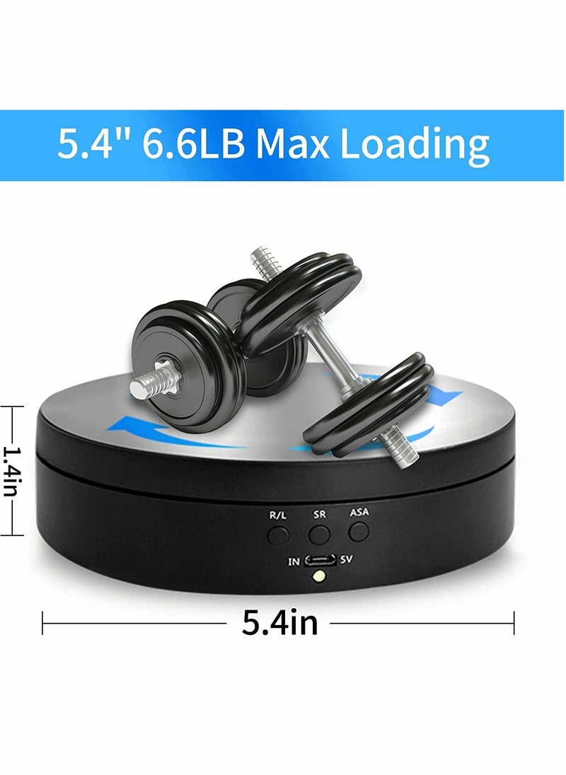 KASTWAVE - Rotating Display Stand, 360 Degree Motorized Rotating Turntable Display Stand with USB Power Cable for Photography Products and Shows, Jewelry Panoramic Display, Max Load 6.6Lb Video Show (PVC Mirror) - Image 1