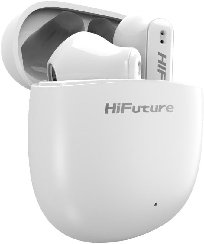 HiFuture Colorbuds2 TWS Earphones - Bluetooth 5.3, 20 Hours Playtime, IPX5 Sweatproof, ENC for Calls, Powerful Bass - White - Image 1