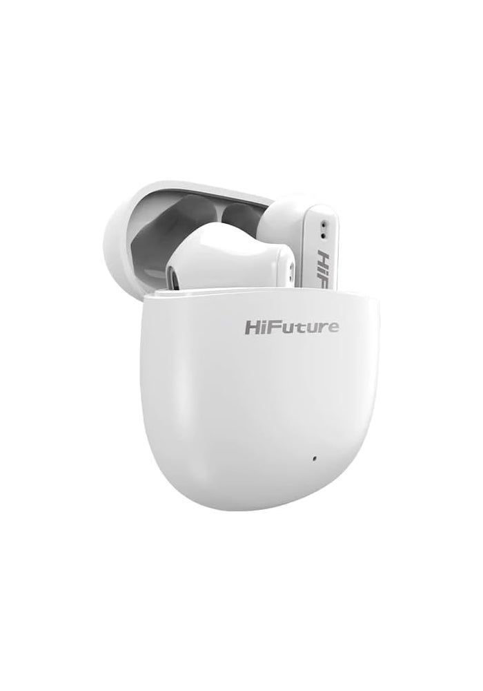 HiFuture Colorbuds2 TWS Earphones - Bluetooth 5.3, 20 Hours Playtime, IPX5 Sweatproof, ENC for Calls, Powerful Bass - White - Image 4