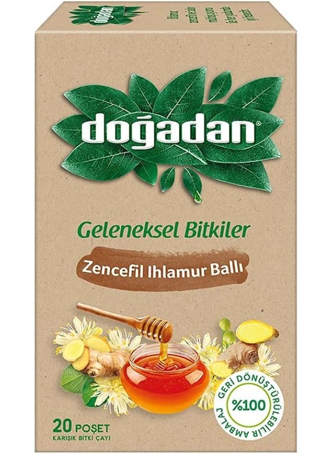 دوغادان شاي بالزنجبيل والعسل والزيزفون 20 ظرف - Image 1