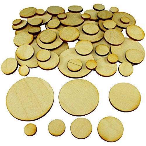 LITKO Miniature Base Set | Assorted Figure Stands | Wargames | Role-Playing Games | Laser-Cut 3mm Plywood (56 Pack Metric Circular Sampler) - Image 1