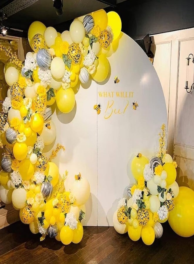 Biapian Yellow Balloon Garland Arch, 115 PCS Yellow White Balloon Arch Kit with Gold White Latex Balloon for Lemon Boho Sunshine Daisy Honeybee Theme Birthday Baby Shower Party Decoration - Image 5