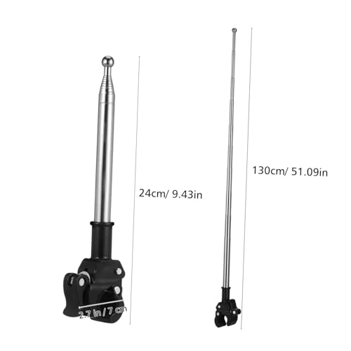 TOPPERFUN 2Pcs Adjustable Stainless Steel Motorcycle Flagpole, 51in Retractable Flag Pole, Telescopic Motorcycle Bike Flag Mounts, Outdoor Bicycle Flagpole for Mountain Road Bicycle Off-Road - Image 2