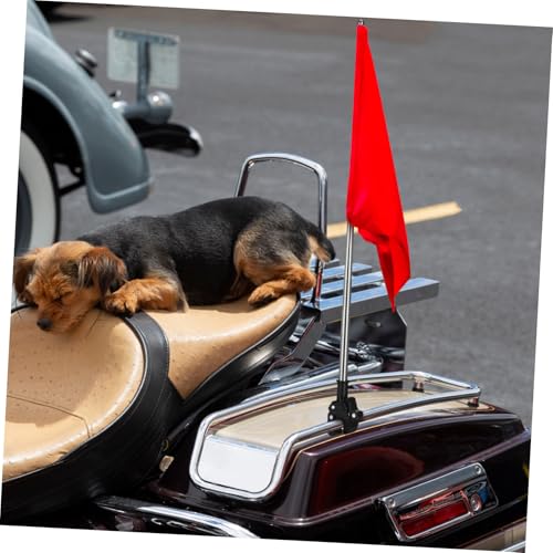 TOPPERFUN 2Pcs Adjustable Stainless Steel Motorcycle Flagpole, 51in Retractable Flag Pole, Telescopic Motorcycle Bike Flag Mounts, Outdoor Bicycle Flagpole for Mountain Road Bicycle Off-Road - Image 4