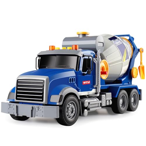 Dwi Dowellin Toddler Trucks Toys for Boys Age 1-3 3-5,Big Cement Mixer Truck with Lights and Sounds,Kids Boy Toys Christmas Birthday Gift Car - Image 1