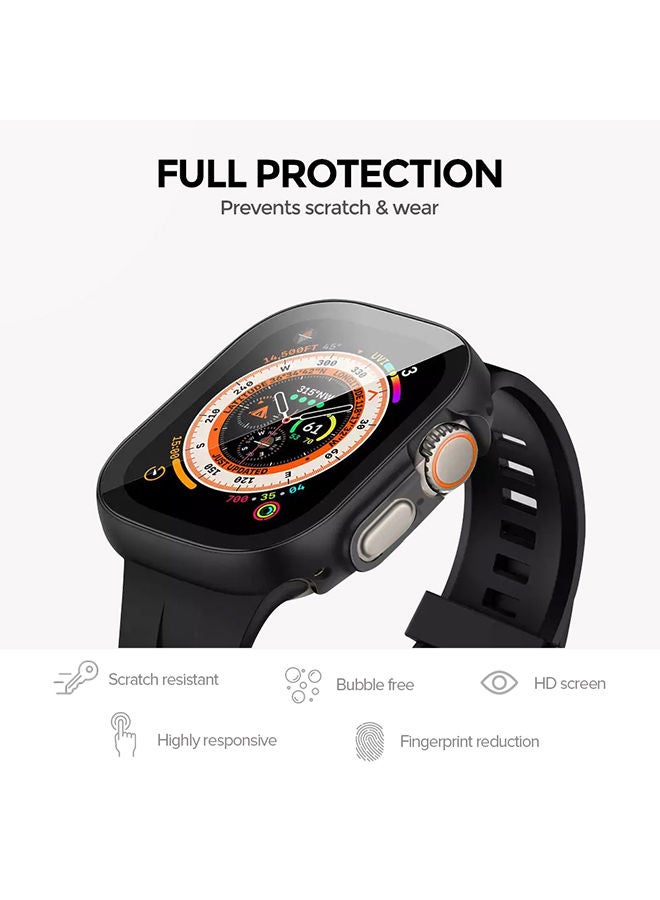 O Ozone Matte Watch Cover for Apple Watch Ultra 49mm Case with Screen Protector (Pack of 2) Protective cover - Clear/Black  - Image 4
