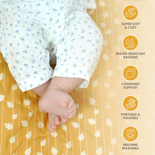 TIDY SLEEP Waterproof Baby Messy Mat | Multipurpose Splash Mat for Under High Chair, Art & Craft, Feeding, Playtime | Anti-Slip, Easy Clean, Foldable | 95x95 cm | Whimsy Spiral - Image 4