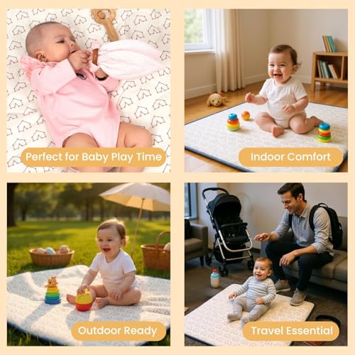 TIDY SLEEP Waterproof Baby Messy Mat | Multipurpose Splash Mat for Under High Chair, Art & Craft, Feeding, Playtime | Anti-Slip, Easy Clean, Foldable | 95x95 cm | Whimsy Spiral - Image 5