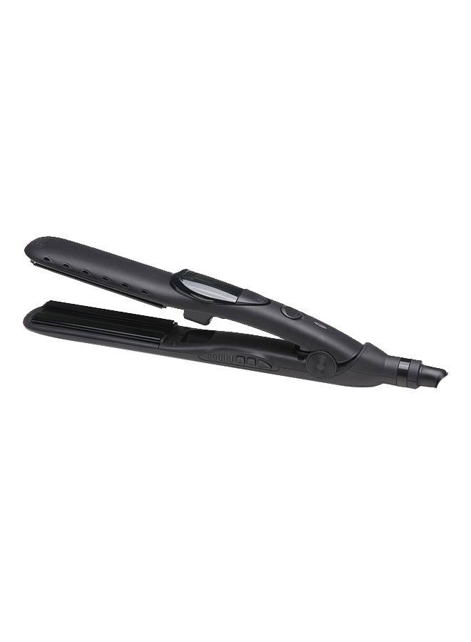 NIBEMINENT 2 In 1 Ceramic Hair Professional Steam Straightener Black - Image 1