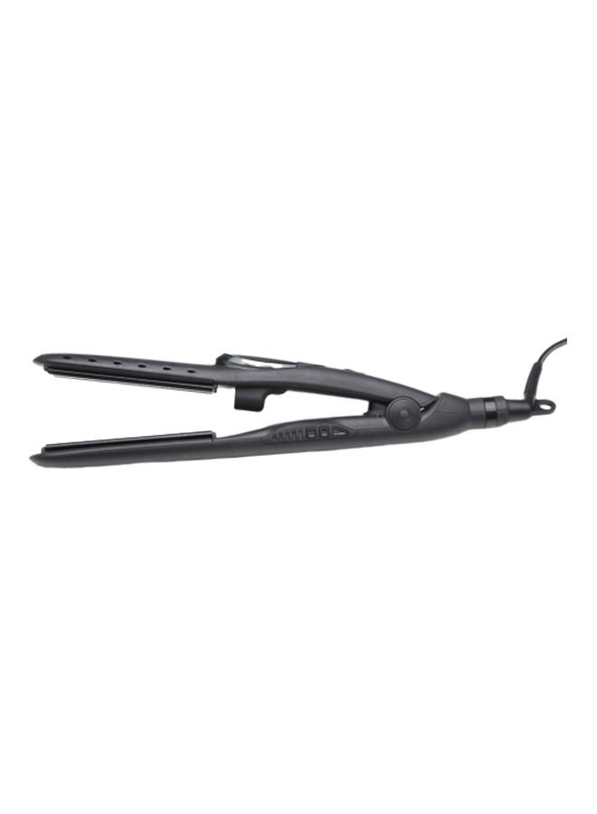 NIBEMINENT 2 In 1 Ceramic Hair Professional Steam Straightener Black - Image 2