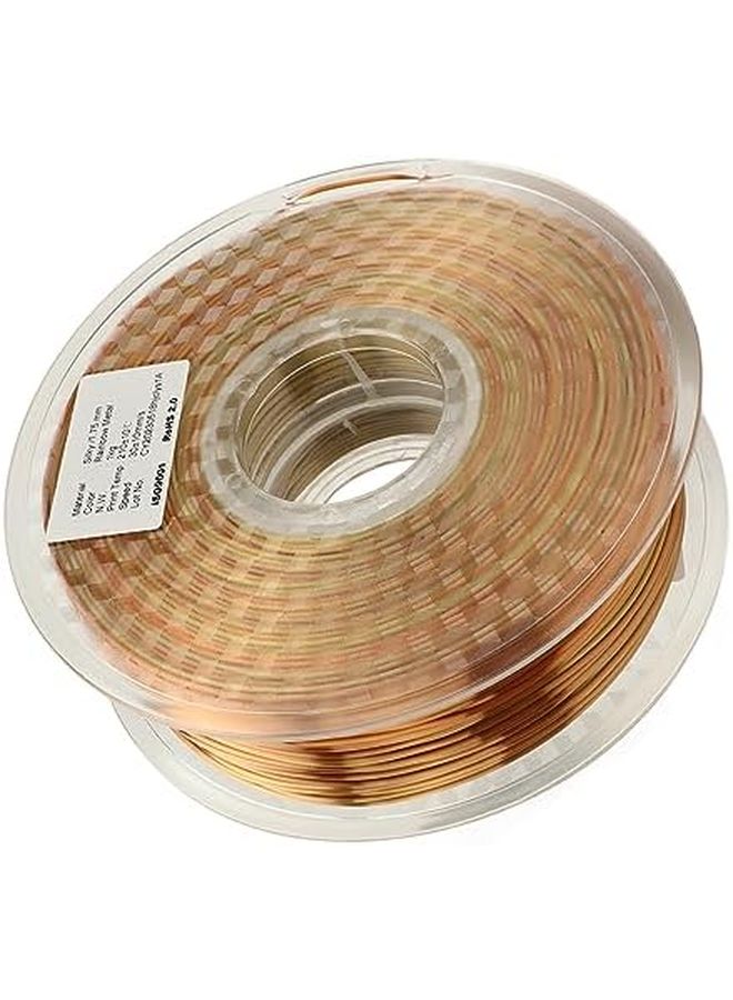 خيوط طابعة ثلاثية الأبعاد من نوع PLA بتدرج قوس قزح حريري 1.75 ملليمتر ملفوفة بدقة لسهولة الطباعة - Image 5