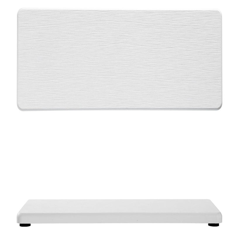 Razborci 2PCS 7"x3.5" Water Absorbing Bathroom Sink Vanity Trays, Diatomite Stone Quick Drying Mat for Kitchen Counter, Dish Rack Dispenser Sponge Holder Caddy Organizer, White, 7"x3.5" - Image 1